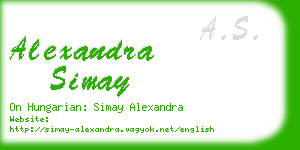 alexandra simay business card